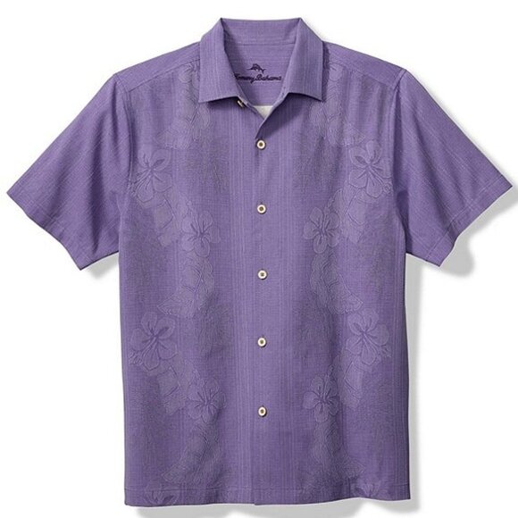 NWT Tommy Bahama Men's Bali Border Silk Short Sleeve Woven Shirt XXL - Picture 1 of 3